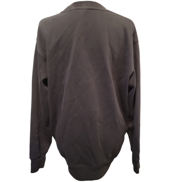 Made In PRC Fleece Lined Unisex Black Sweater With Dog On Left Chest XL - Picture 2 of 7